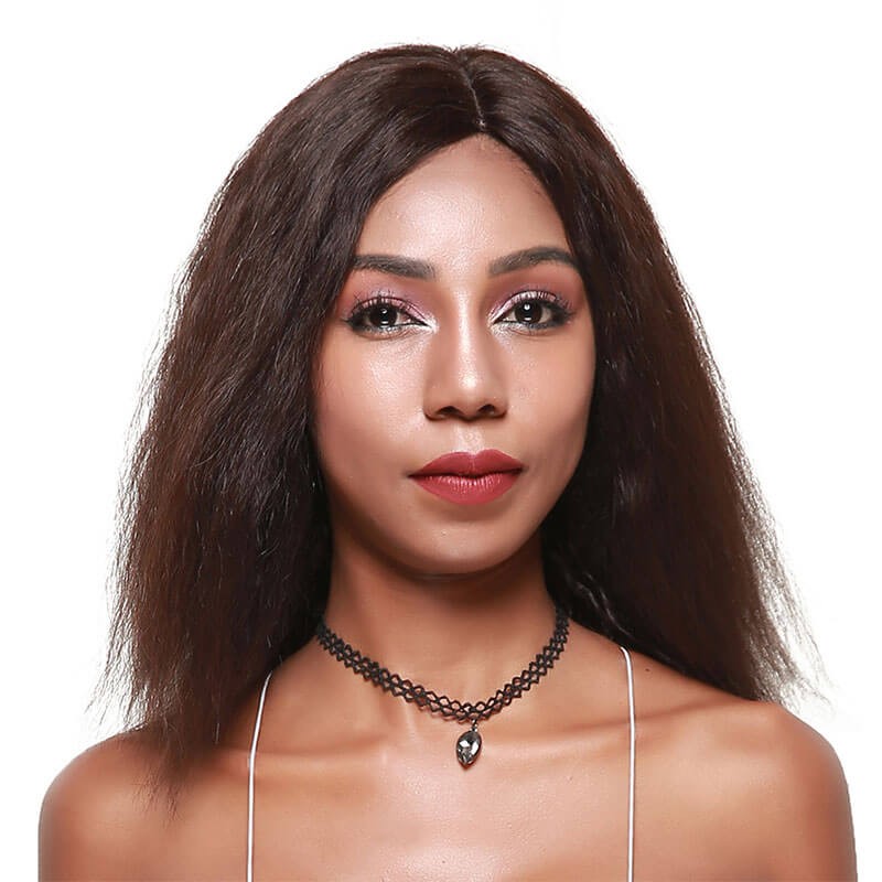 Idolra Yaki Straight Human Hair Wigs For Black Women Good Quality Natural Looking Wigs